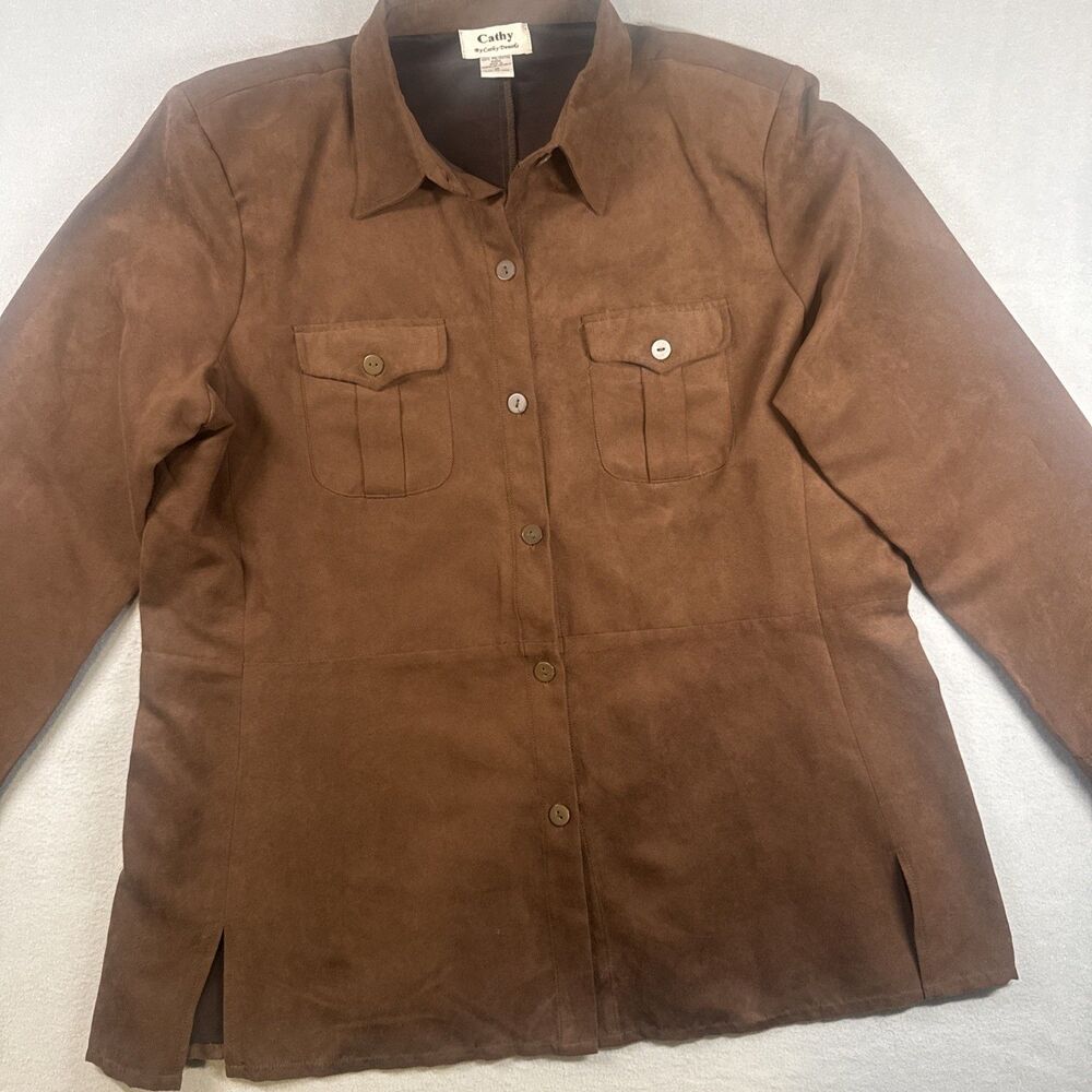 Cathy by Cathy Daniel’s Ladies Leather suede sz 16 Brown